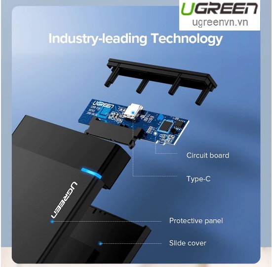 Hộp đựng ổ cứng 2,5 inch USB 3.0 chính hãng Ugreen 30848 cao cấp